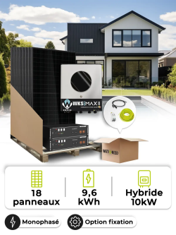 Kit Solaire Autoconsommation 8,1 kWc – Mono 10 kW – Batterie 9,60 kWh