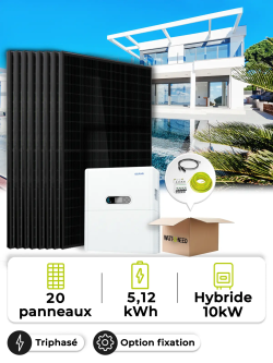Kit Solaire Autoconsommation 9,0 kWc – Tri 9.9 kW – Batterie 5,12 kWh