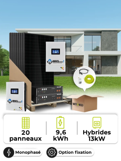 Kit Solaire Site Isolé 9,0 kWc – Mono  13 kW – Batterie 9,60 kWh
