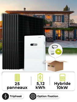 Kit Solar Autoconsumo 11,3 kWp – Tri 10 kW – Batería 5,12 kWh