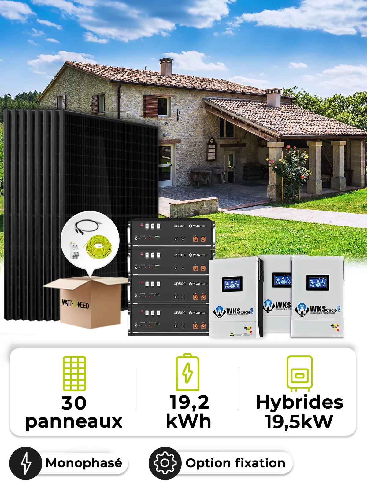 Zonnepaneel Kit Off-Grid 13,5 kWp – Mono 6,5 kW – Batterij 4,80 kWh