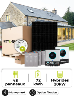 Kit Solaire Site Isolé 18,0 kWc – Mono 20 kW – Batterie OPzV 72 kWh