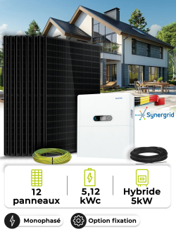 Solar-Kit für Eigenverbrauch 5,4 kWp – Mono 5 kW – Batterie 5,12 kWh