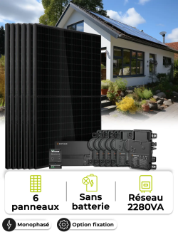 copy of Kit van 6 Enphase panelen voor zelfverbruik / herinjectie zonder opslag