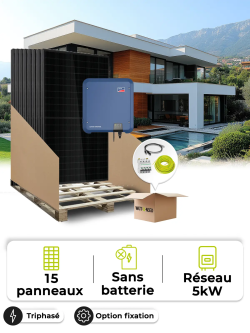 Kit solar para autoconsumo/reinyección 6,8 kWp – Tri 5,0 kVA – sin almacenamiento