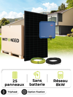Kit 25 panels self-consumption / reinjection tri 8000W SMA without storage
