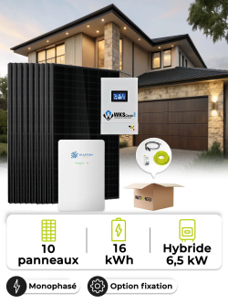 Kit Solaire Site Isolé 4,5 kWc – Mono 6,5 kW – Batterie 16,0 kWh