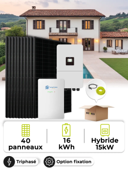 Zonne-energieset voor eigen gebruik 18,0 kWp – Omvormer 15 kW – Accu 16 kWh