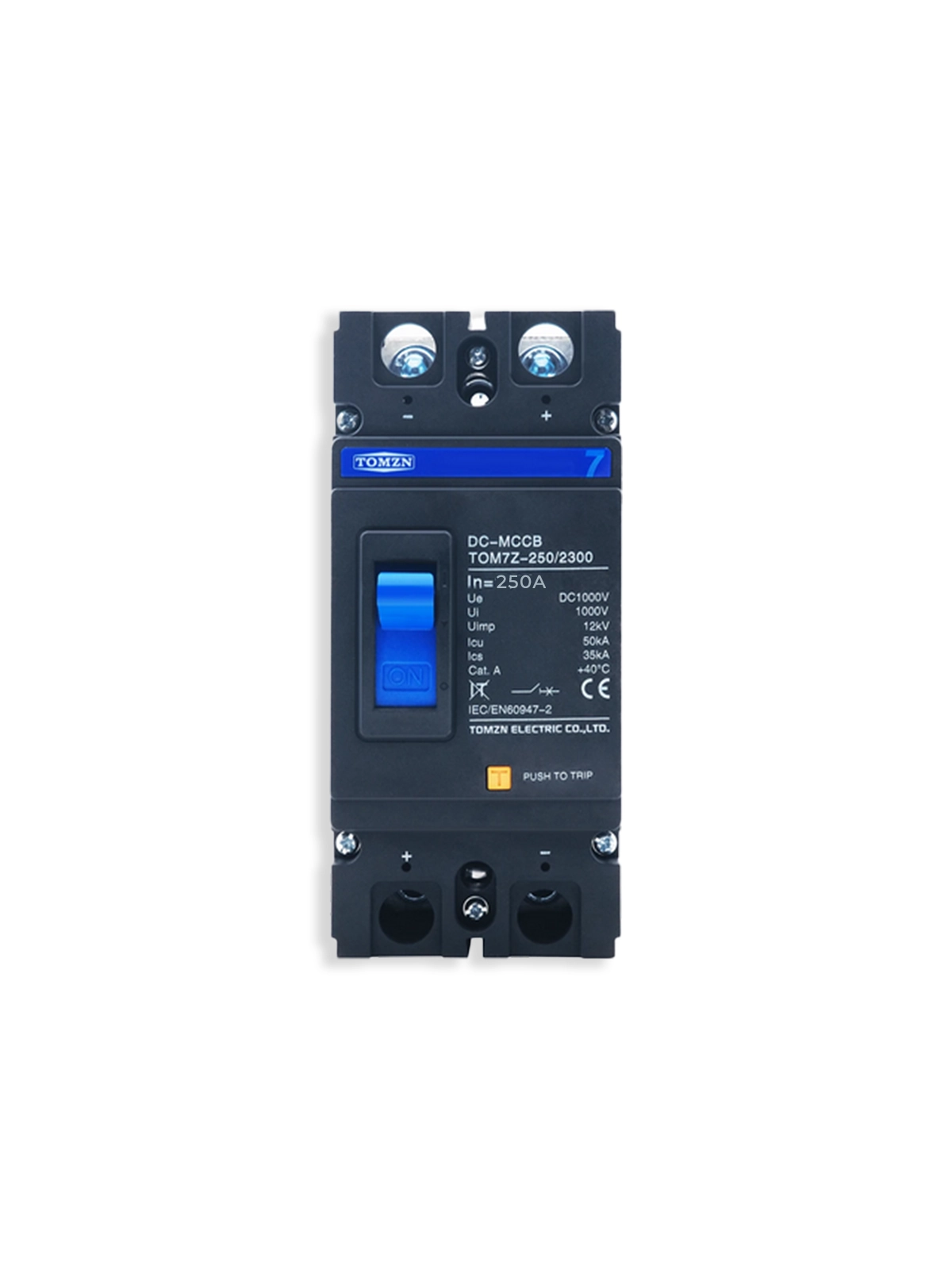 Disyuntor de 2 polos, 250 A, 1000 V CC, TOMZN - TOM7Z