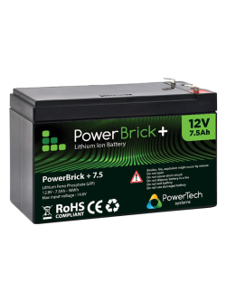 PowerBrick+ PB+12/7.5 lithiumbatterij - 7,5 Ah 12,8 V LiFePO4