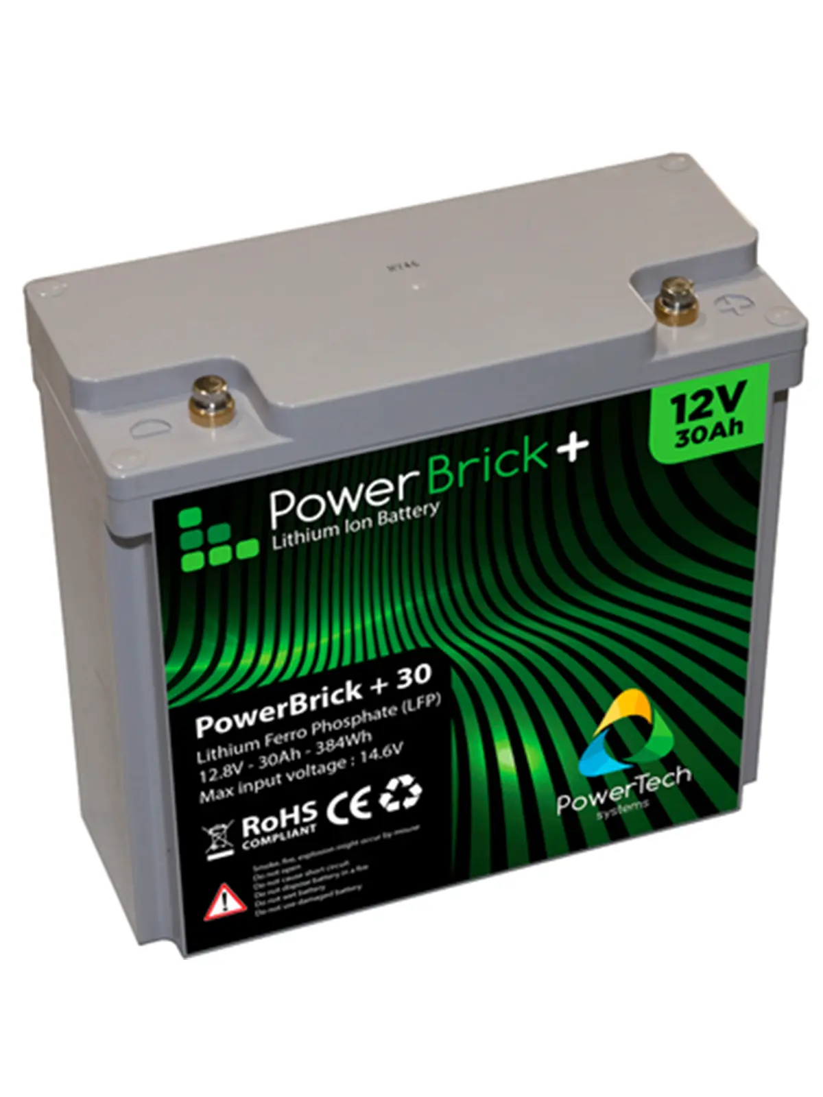PowerBrick+ PB+12/30 lithium battery – 30 Ah, 12.8 V LiFePO4
