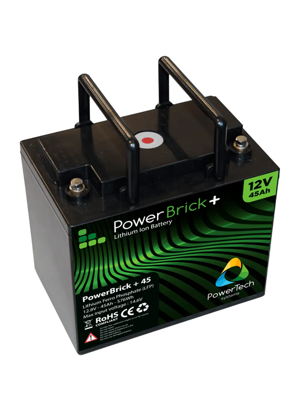 LiFePO4 lithium battery 0.58 kWh - PowerBrick+ PB+12/45 12.8 V 45 Ah – IP65