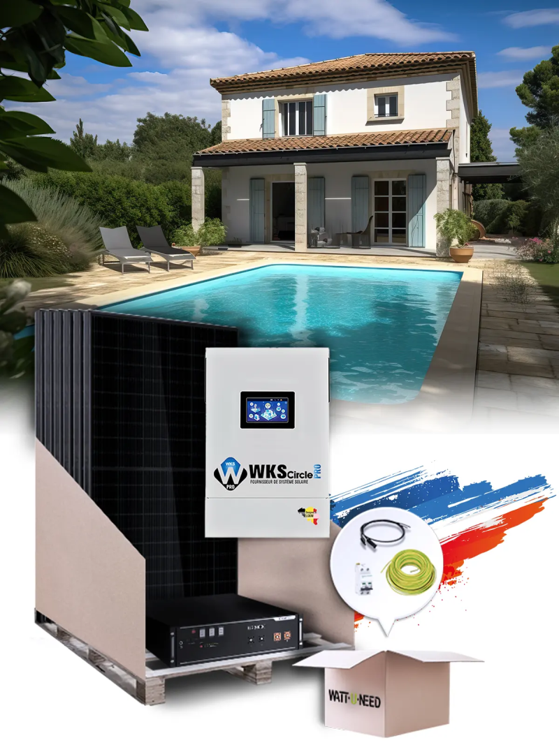 Kit Solaire Autoconsommation 4,5 kWc – Mono 6,5 kW – Batterie 4,80 kWh – Installé FR