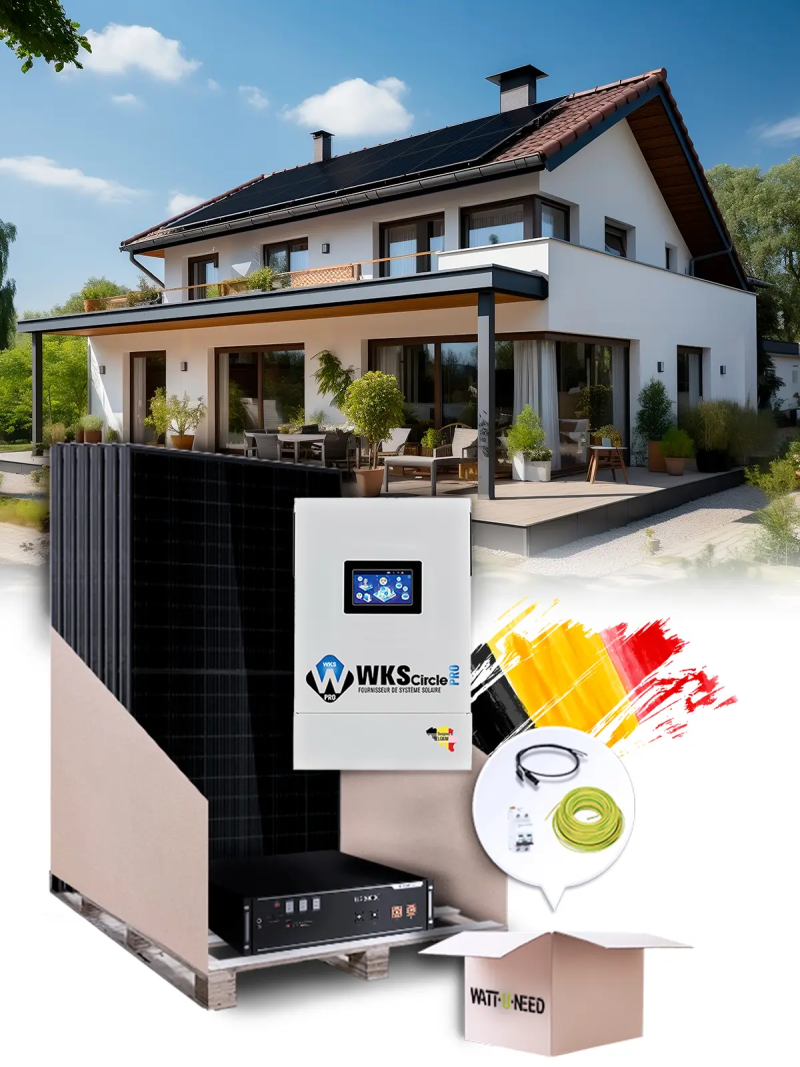 Zonnepaneel Kit Zelfverbruik 4,5 kWp – Mono 6,5 kW – Batterij 4,80 kWh – Geïnstalleerd BE