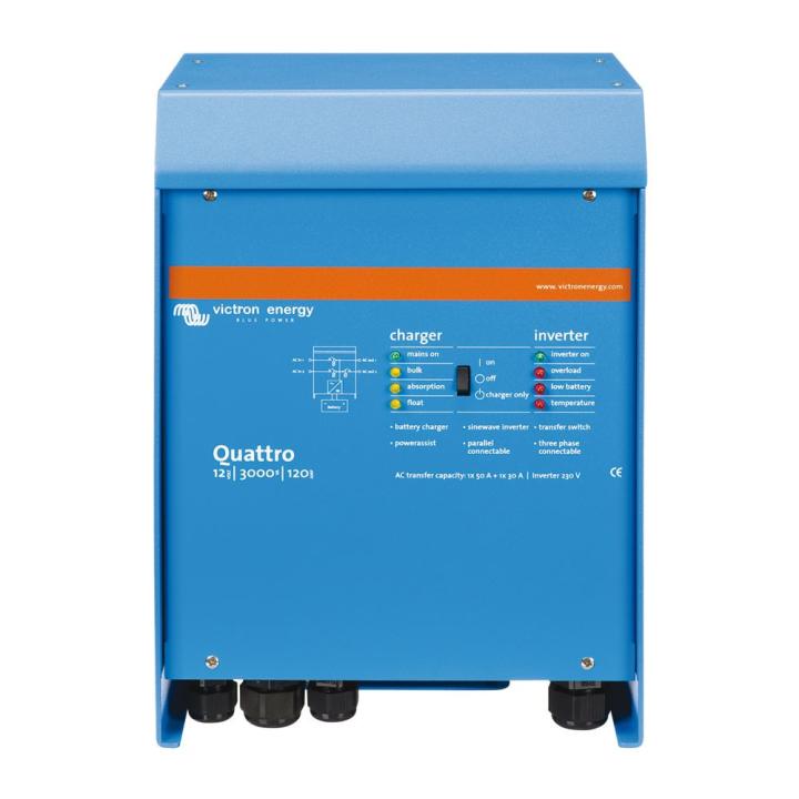 Omvormer Victron Quattro 12V : van 3000 tot 5000VA, 24V : van 3000 tot 8000VA, 48V : van 5000 tot 10000VA
