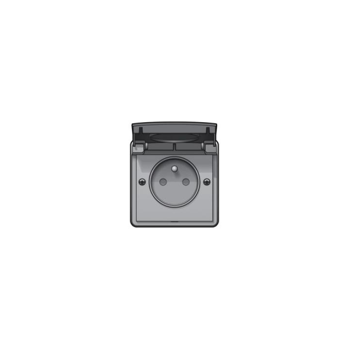 Surface-mounting socket outlet 16 A - 250 V AC