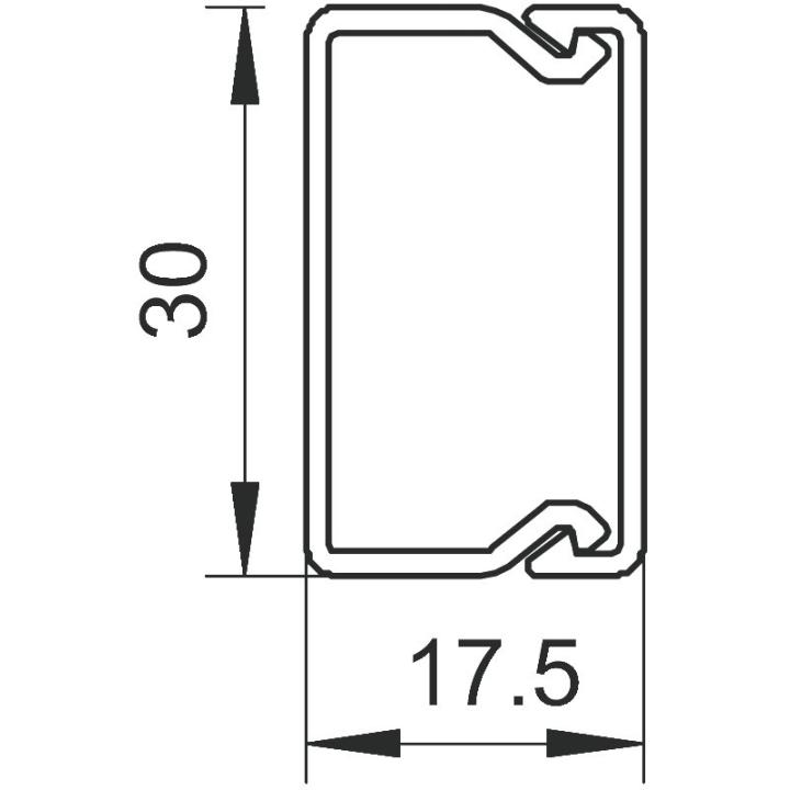 Wit kanaal 30 x 15mm